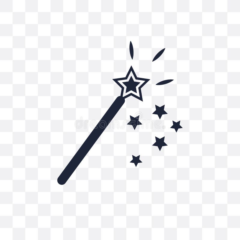 Magic wand transparent icon. Magic wand symbol design from Fairy royalty free illustration
