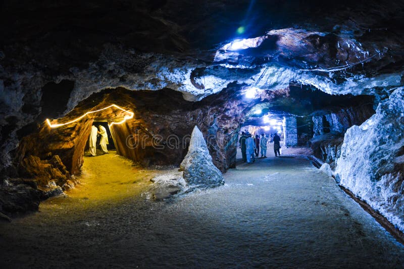 Magical blue light inside Khewra salt mine