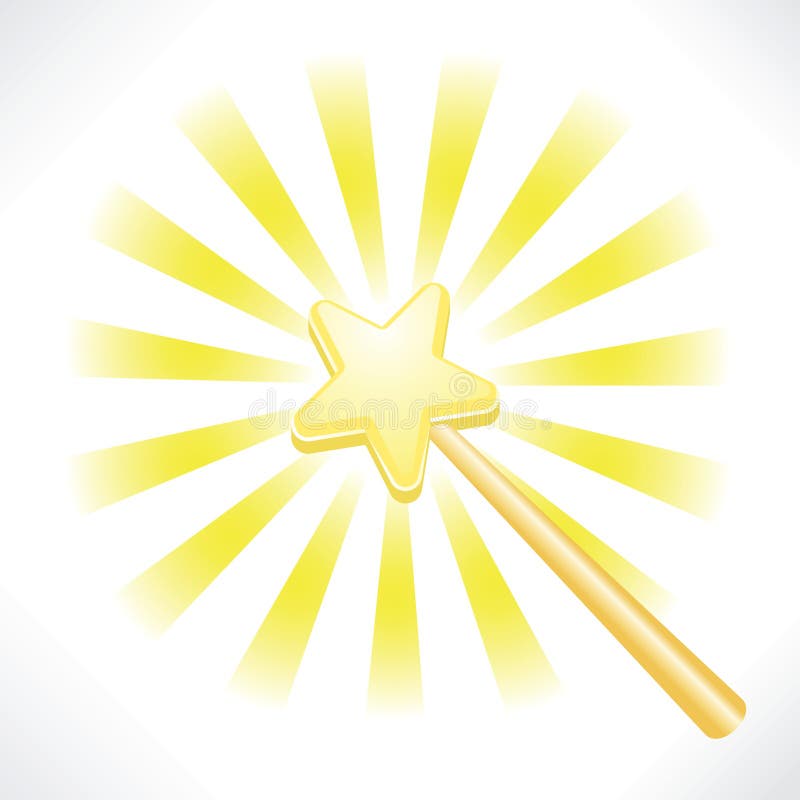 Magical fairy star wand vector illustration