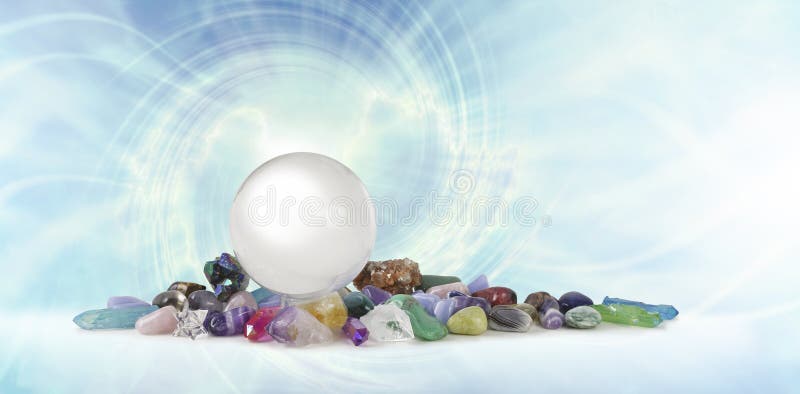 Magical Healing Crystal Vortex Background