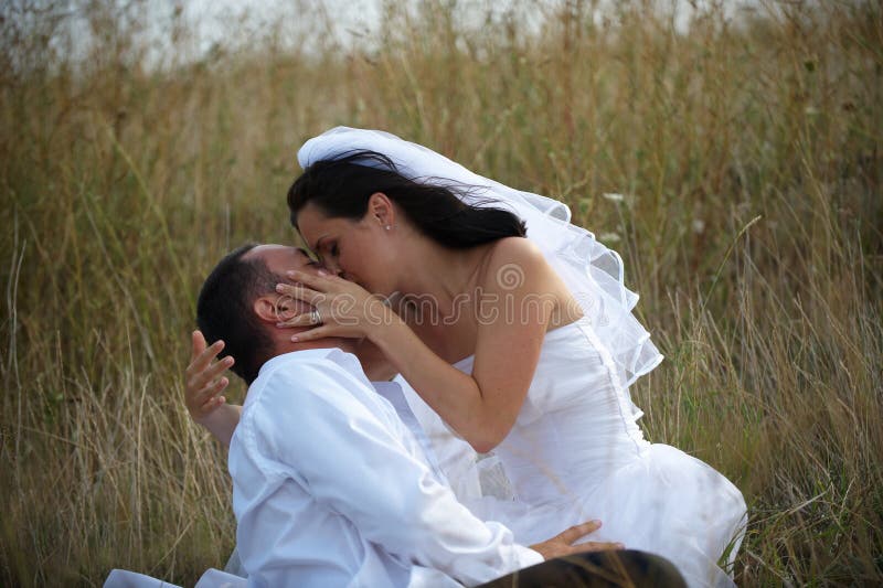 Magical Moments Newlyweds Kissing Stock Image Image Of Kisses Gown 19917229