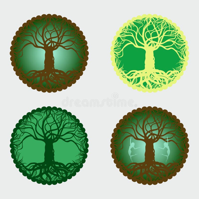 4 Magical Tree of Life Medallions