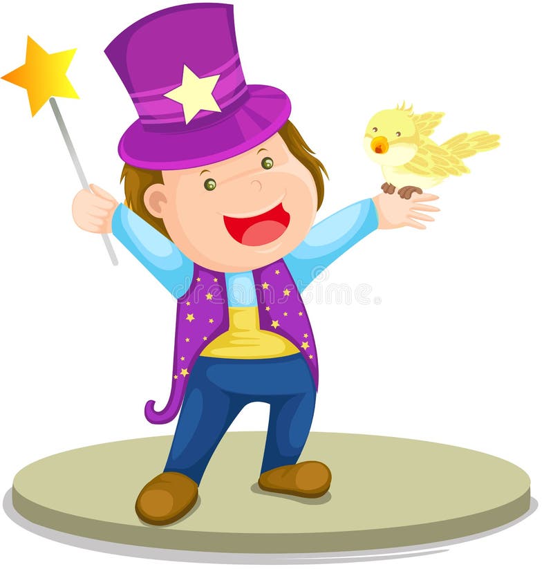 Magician boy royalty free illustration