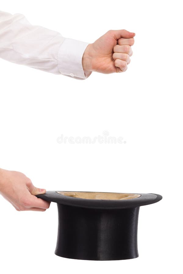 Magicians Hands Demonstrating Magic Trick Stock Image Image of