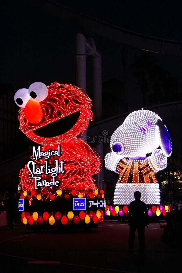 Magiczna Starlight parada przy universal studio Japonia obraz stock