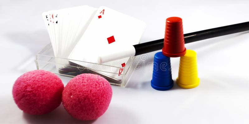 Different objects to perform magic tricks. Different objects to perform magic tricks