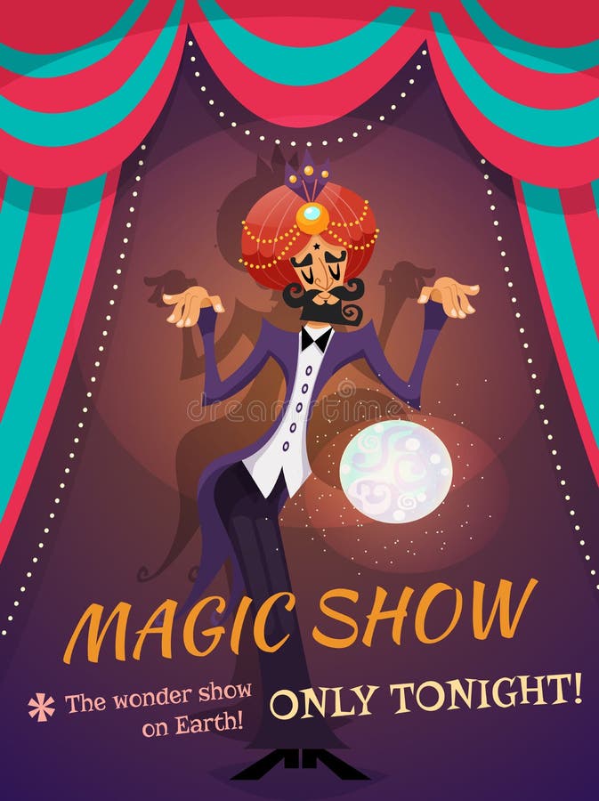 Magisches Show-Plakat lizenzfreie abbildung Magisches Show-Plakat lizenzfreie abbildung