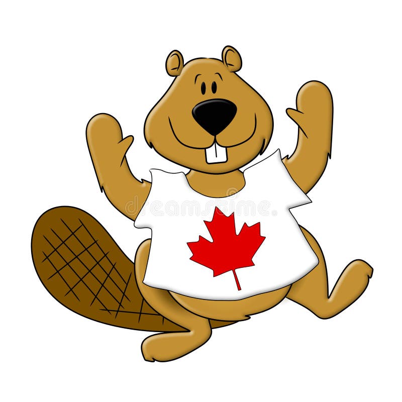 Maglietta da portare del castoro di giorno del Canada illustrazione di stock Maglietta da portare del castoro di giorno del Canada illustrazione di stock