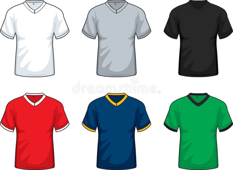 Magliette del V-Collo royalty illustrazione gratis Magliette del V-Collo royalty illustrazione gratis