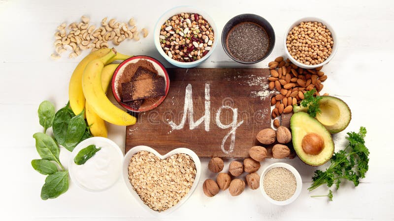 lacking magnesium, here are foods rich in magnesium beans, grains, nuts, seeds, chocolate, bananas, avocado,  and spinach

