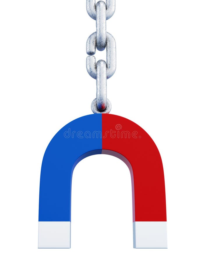 Suspended on a Chain. 3d. Stock Illustration Illustration of