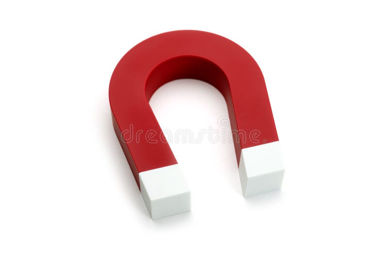 Magnethästsko Rött färga arkivfoton Magnethästsko Rött färga arkivfoton