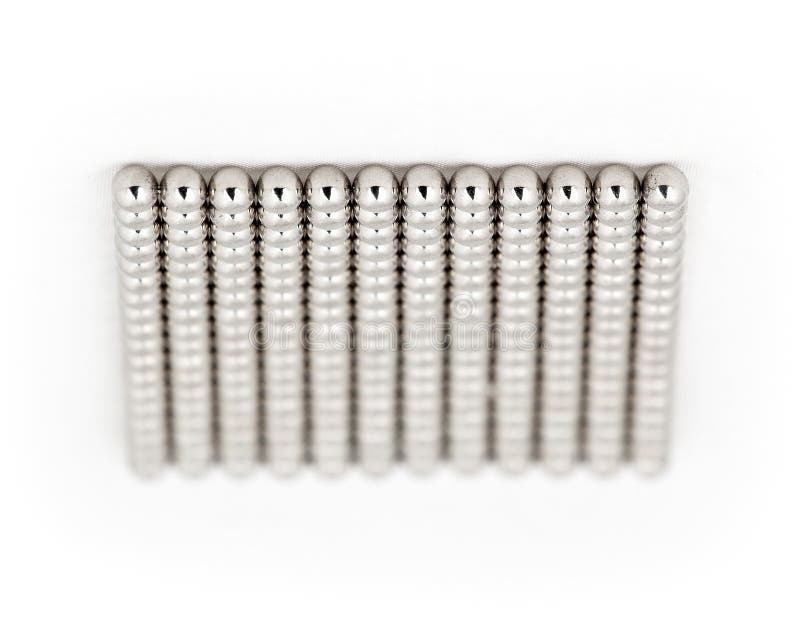 Metal Balls in a Row Stock Image Image of ball, reflection