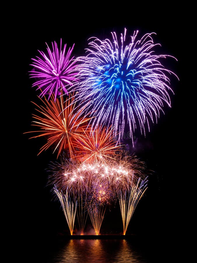 Magnificent fireworks display royalty free stock photos