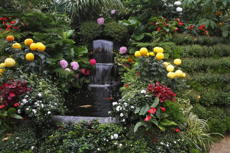 Magnificent fountain in island Vancouver