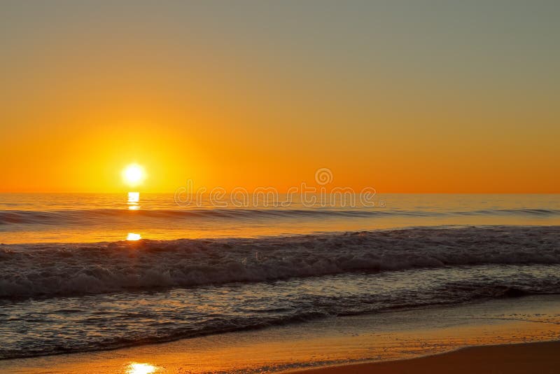 A Magnificent Sunset at El Capitan State Beach, California Stock Image