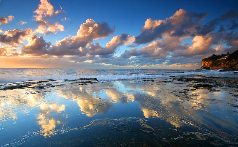 Magnificent water reflections at sunrise