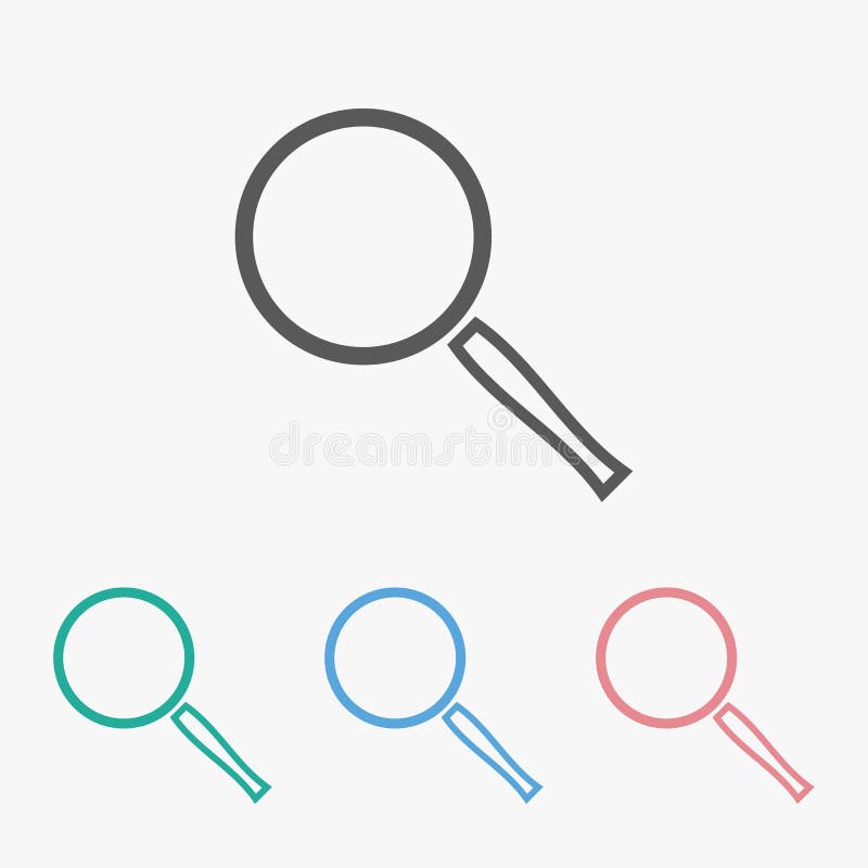Magnifying Glass Icon, Glass, Zoom, Science Stock Vector Illustration