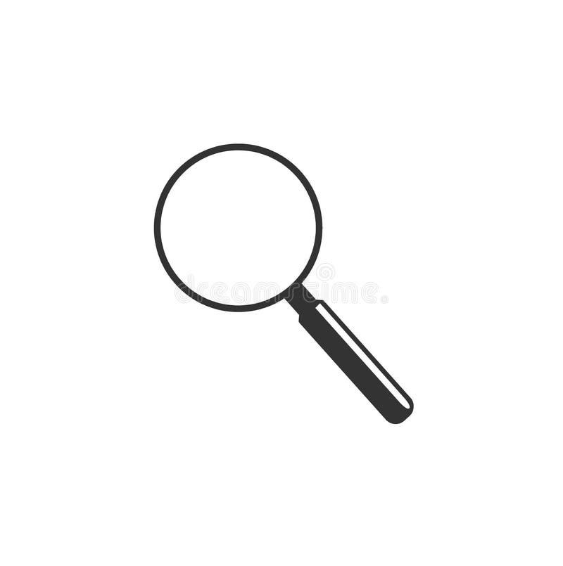 Magnify glass, icon, vector royalty free illustration