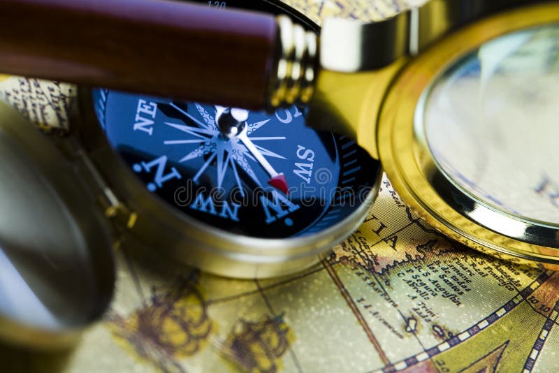 Magnifying glass stock photos