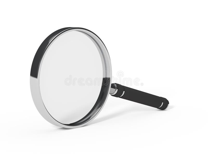 Magnifying Glass less Chrome Stock Illustration Illustration of