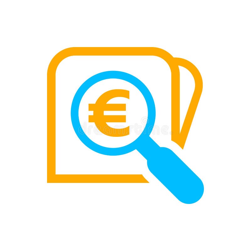 Magnifying Glass with Dollar Currency Money Search Icon, Dollar Coin with  Magnifying Glass for Button App, Research Icon Blue on Stock Vector -  Illustration of infographic, digital: 180238876