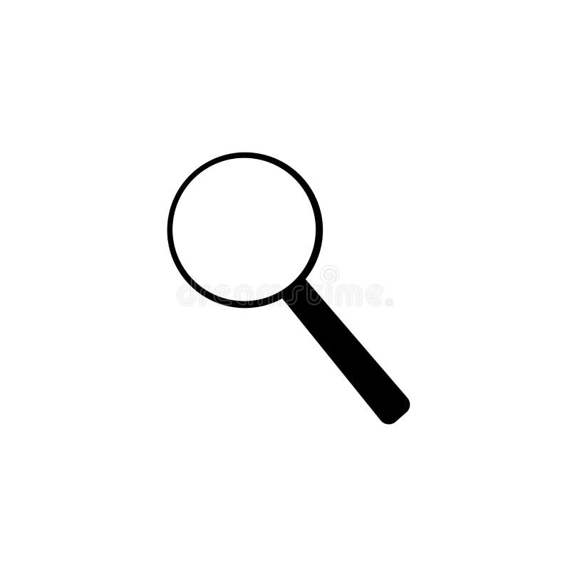 Magnifying Glass Icon, Loupe Symbol, Flat Design Template, Vector ...