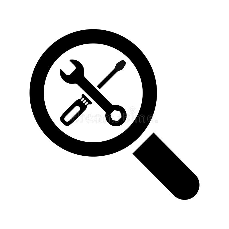 Magnifying Glass Icon, Zoom Find Focus Symbol, Loupe  Equipment Sign