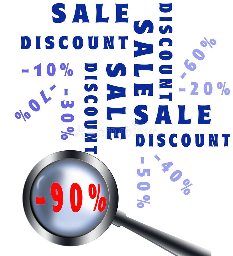 Magnifying glass sale poster