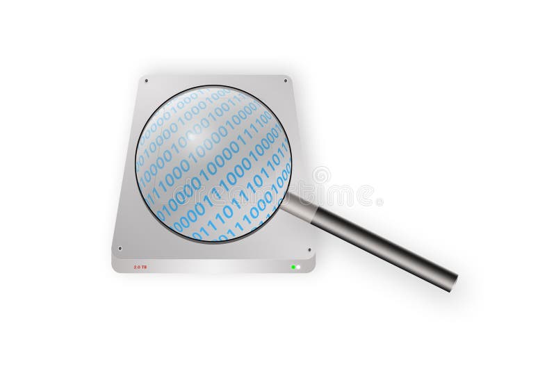 Magnifying glass scanning on harddisk