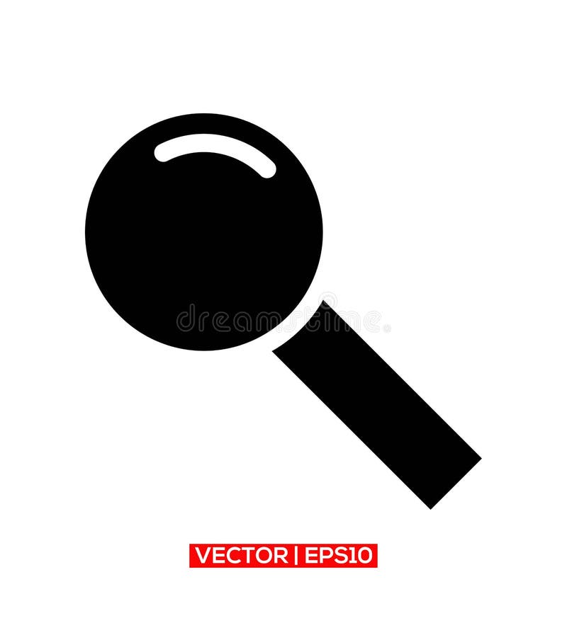 search find lupa icon or logo illustration. Flat vector sign