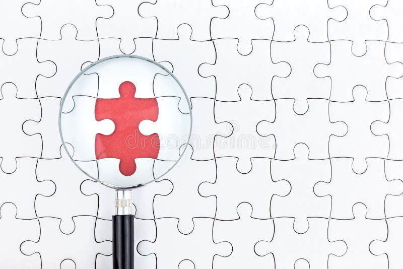 351 Solution Jigsaw Puzzle Magnifying Glass Stock Photos Free