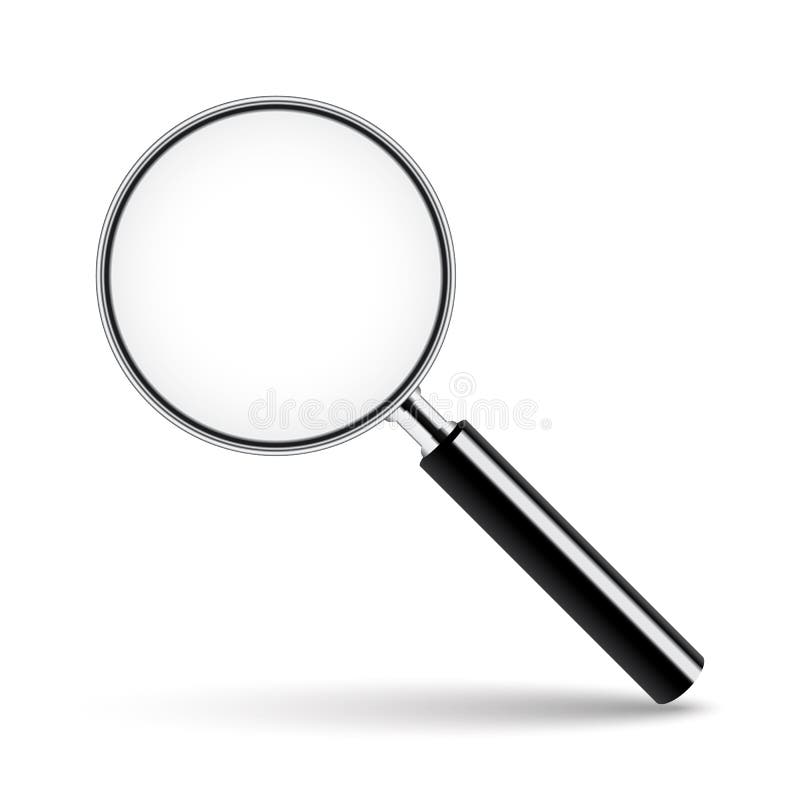 Magnifying Glass With Transparent Glass Stock Vector