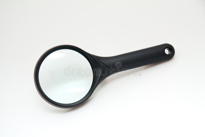 Magnifying glass on white background