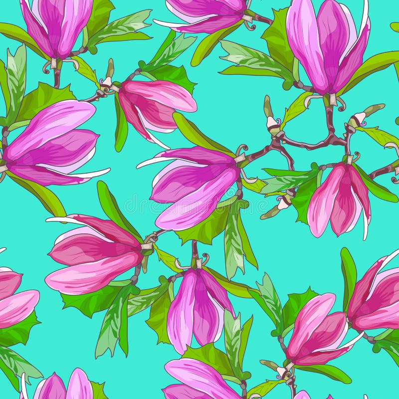 Magnolia su fondo verde royalty illustrazione gratis Magnolia su fondo verde royalty illustrazione gratis