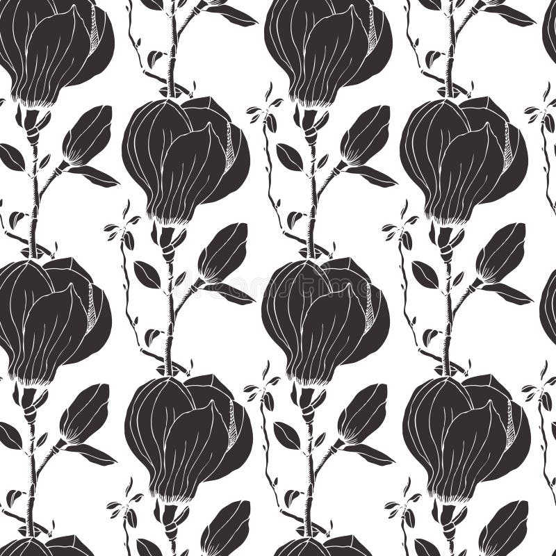 Magnoliaachtergrond royalty-vrije illustratie Magnoliaachtergrond royalty-vrije illustratie