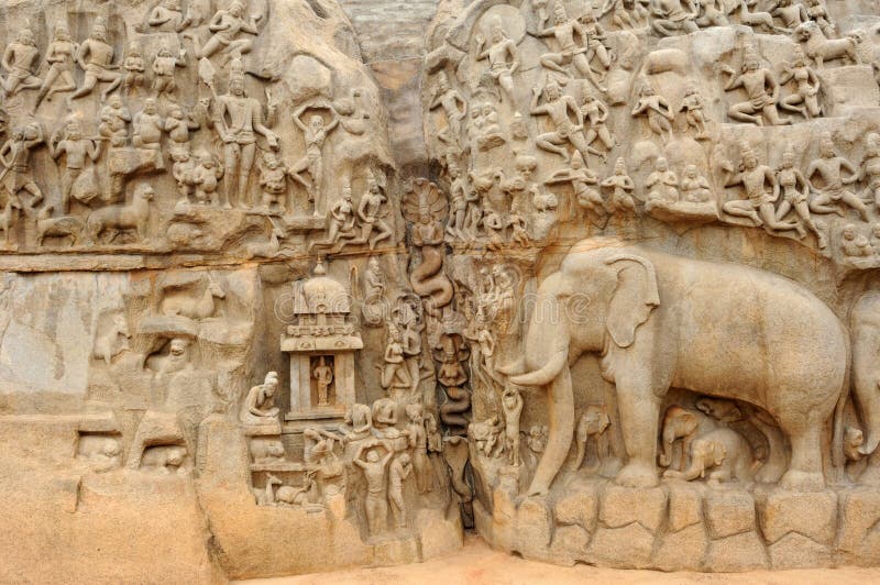 mahabalipuram Индии стоковые изображения mahabalipuram Индии стоковые изображения