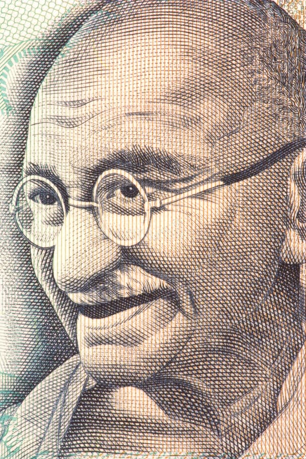 Macro image of Mahatma Gandhi on a currency note. Macro image of Mahatma Gandhi on a currency note.