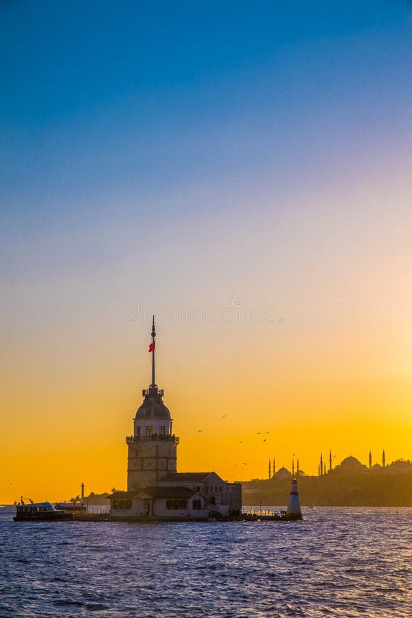 Maiden tower, Istanbul stock photography
