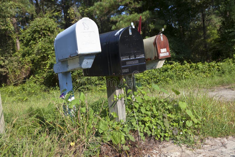 Mail boxes, Chesapeake stock image