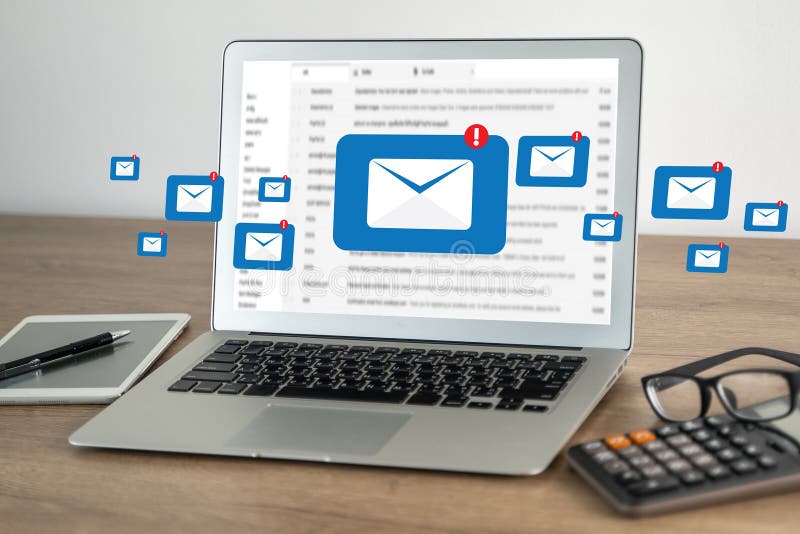 Mail Communication Connection message to mailing contacts phone Global Letters Concept royalty free stock photos
