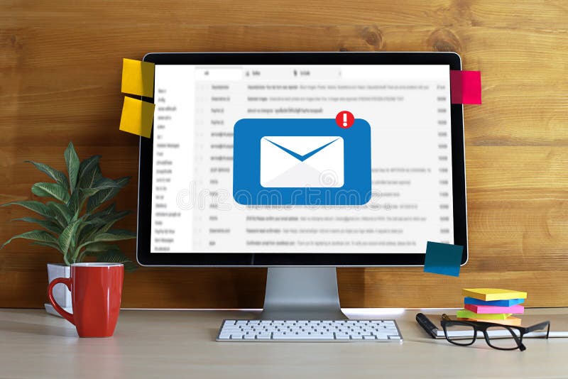 Mail Communication Connection message to mailing contacts phone royalty free stock image