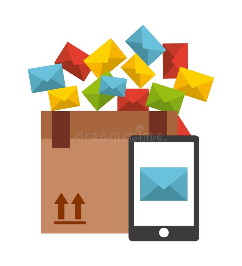 Mail concept stock vector. Illustration of send, icons - 60606015