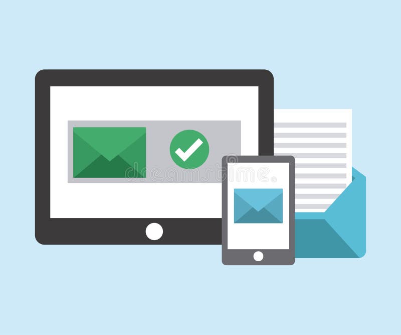 Mail concept stock vector. Illustration of send, icons - 60606015