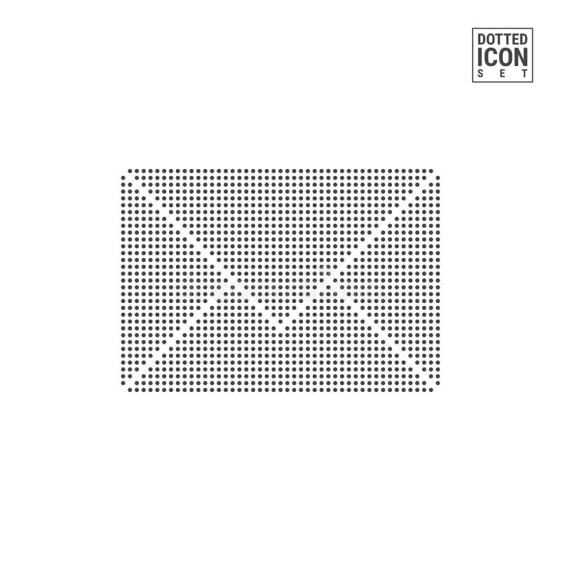 Mail Dot Pattern Icon. E-mail, Envelope Dotted Icon Isolated on White Background. Vector Icon of Mailing royalty free illustration Mail Dot Pattern Icon. E-mail, Envelope Dotted Icon Isolated on White Background. Vector Icon of Mailing royalty free illustration