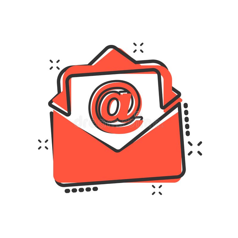 Mail Envelope Icon in Comic Style. Email Message Vector Cartoon  Illustration Pictogram Stock Vector - Illustration of chat, mailbox:  134486093