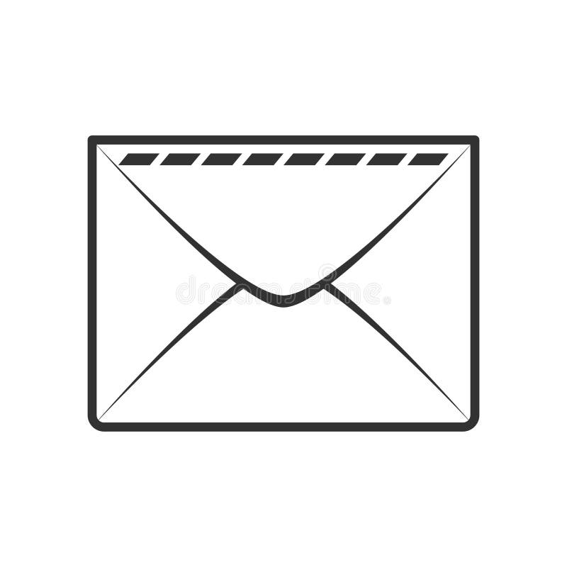 Mail Envelope Outline Flat Icon On White Stock Vector Illustration Of Small Flat Mail Envelope Outline Flat Icon On White Stock Vector Illustration Of Small Flat