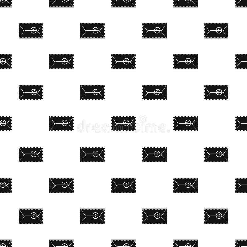 Mail envelope with a stamp pattern vector stock illustration
