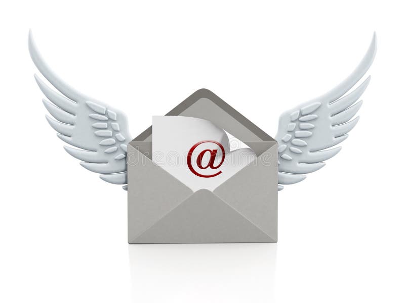 Mail Enveloppe With Wings On Smartphone Stock Illustration Illustration Of Communication Artificial