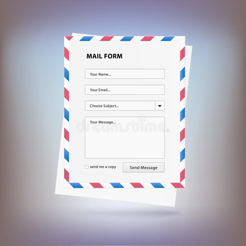 Mail form to send a message from the site